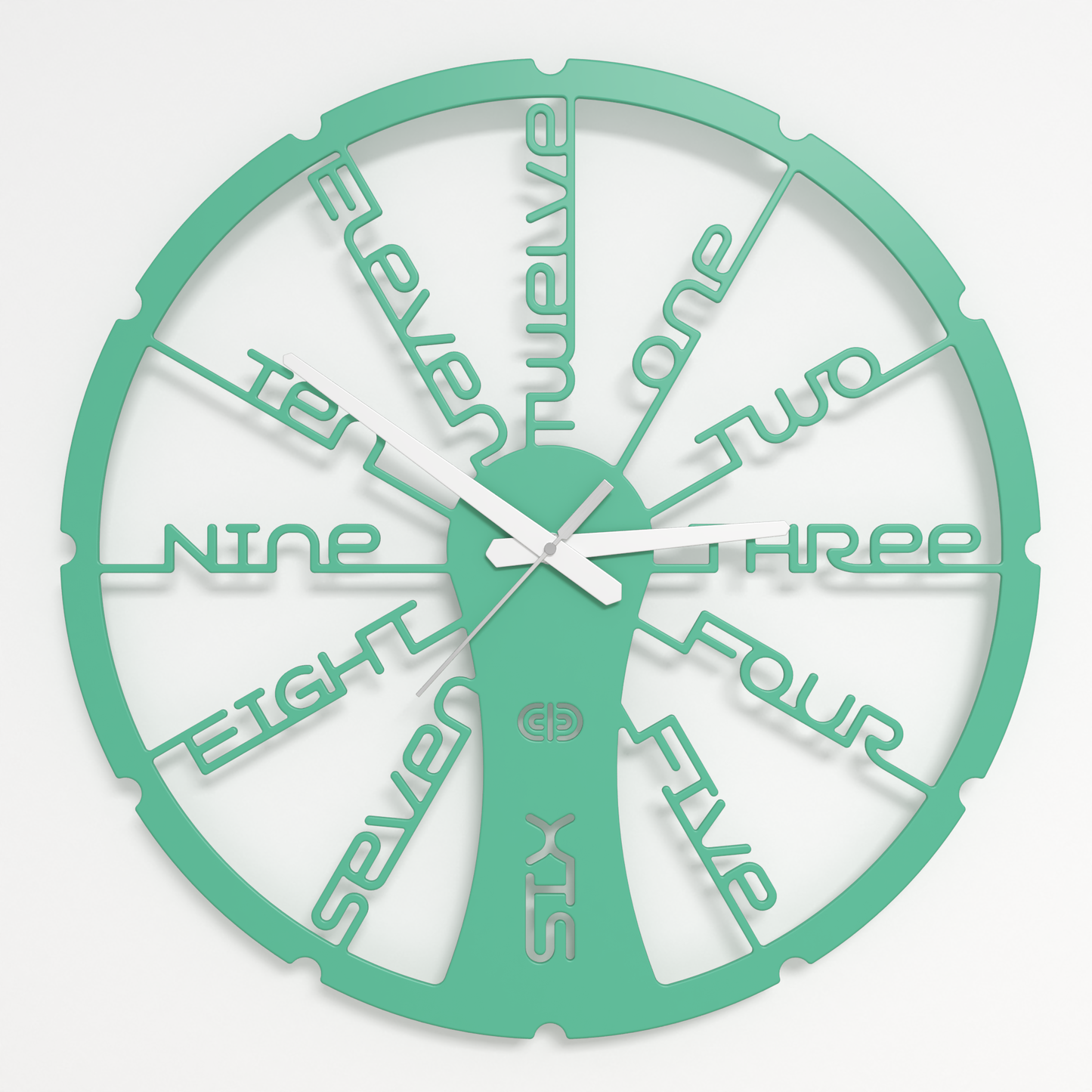 Wall clock - Floating - 002 - Fun Time White