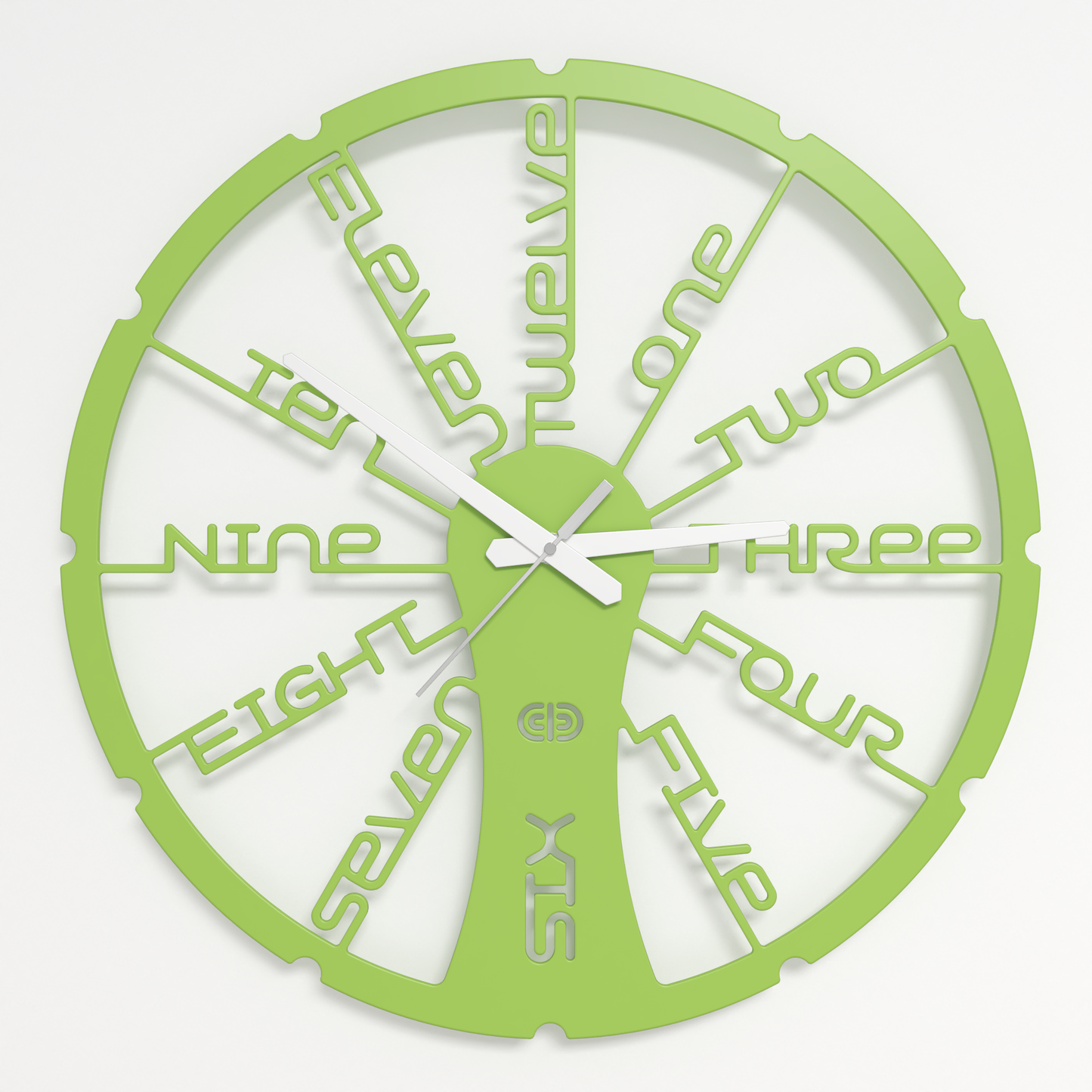 Wall clock - Floating - 002 - Fun Time White