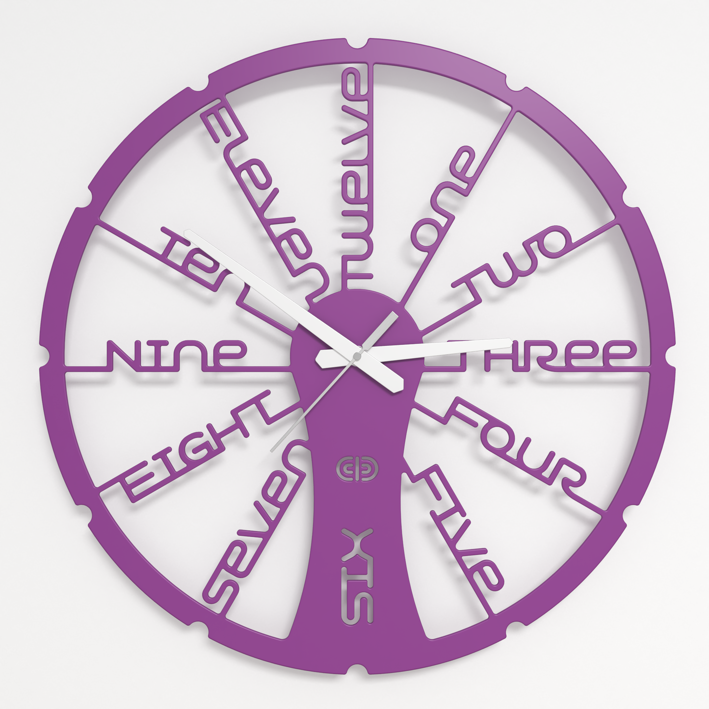 Wall clock - Floating - 002 - Fun Time White