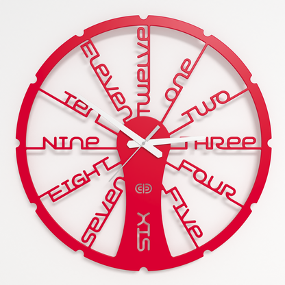 Wall clock - Floating - 002 - Fun Time White