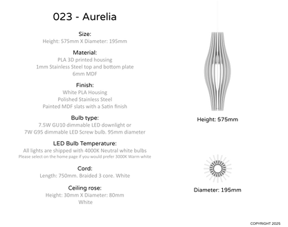 Ceiling Light - Vertical Slats - 023 Aurelia