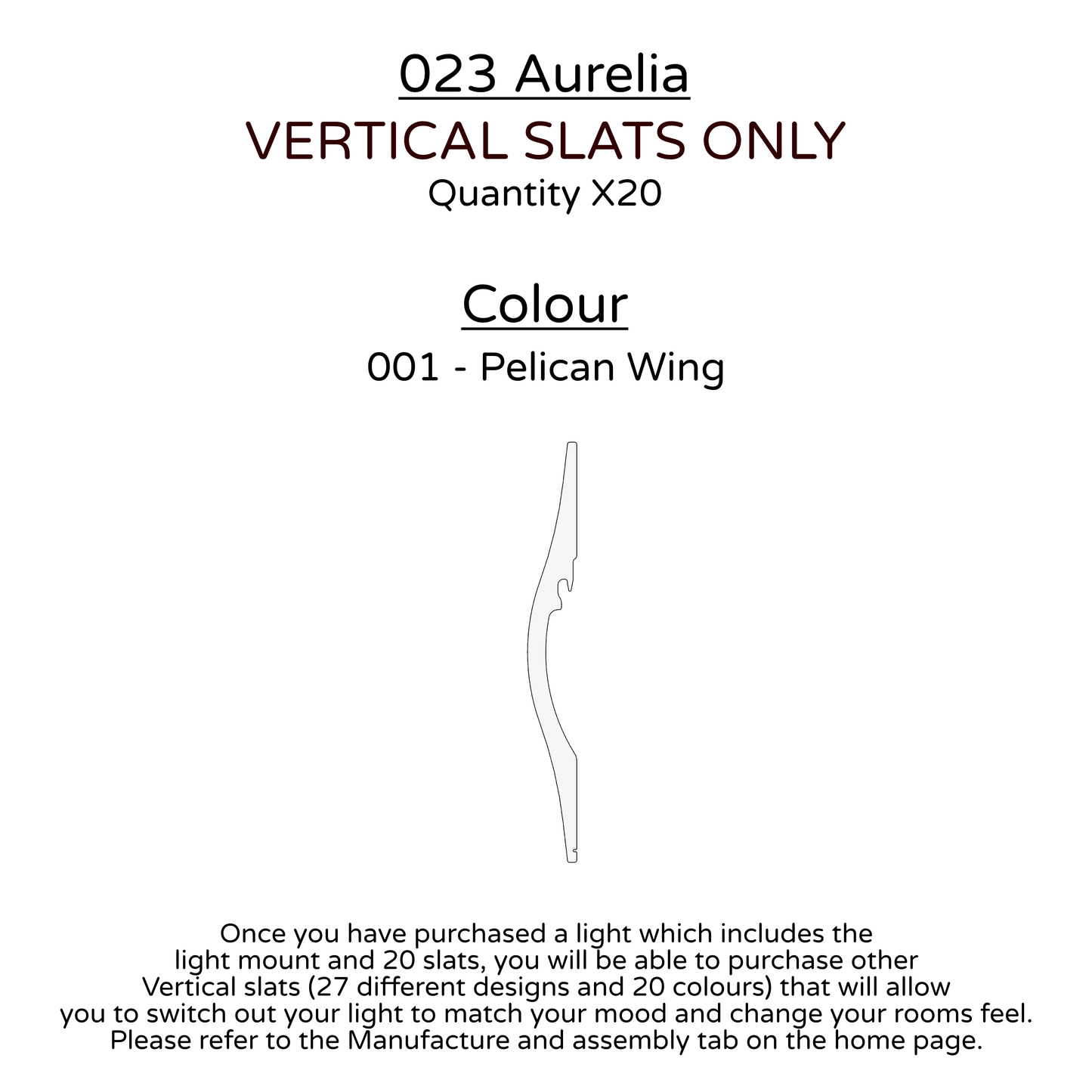 Ceiling Light - Vertical Slats - 023 Aurelia