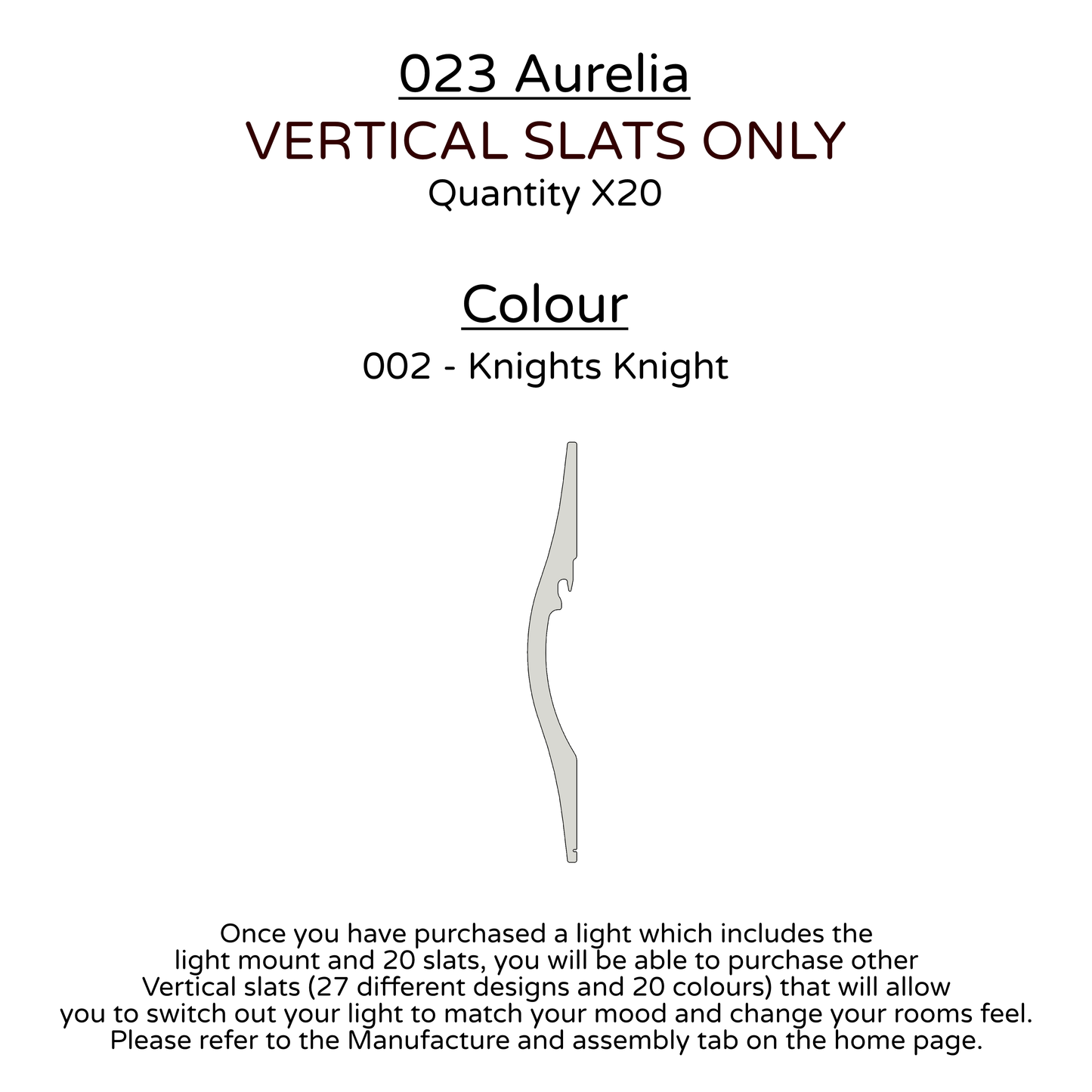 Ceiling Light - Vertical Slats - 023 Aurelia