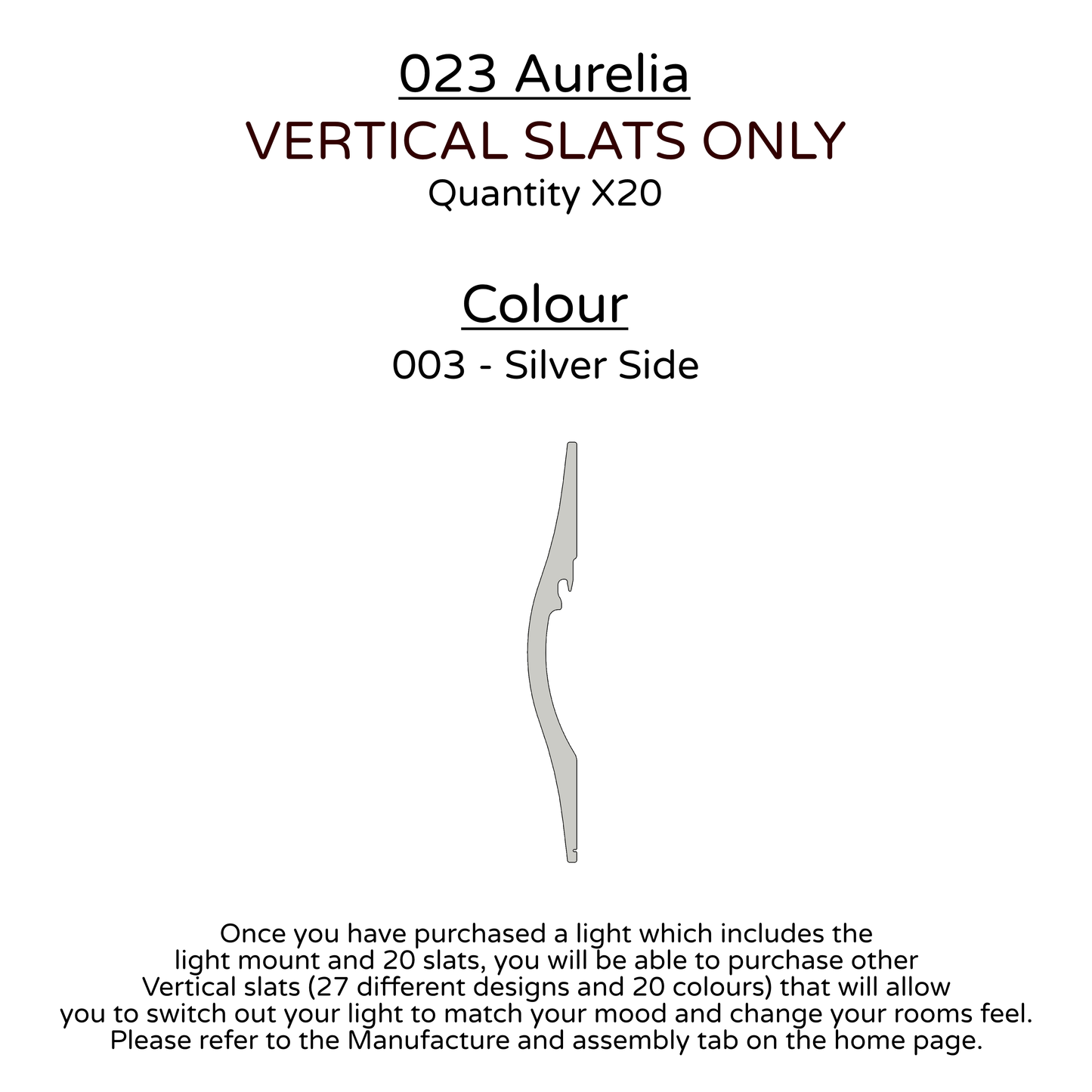 Ceiling Light - Vertical Slats - 023 Aurelia