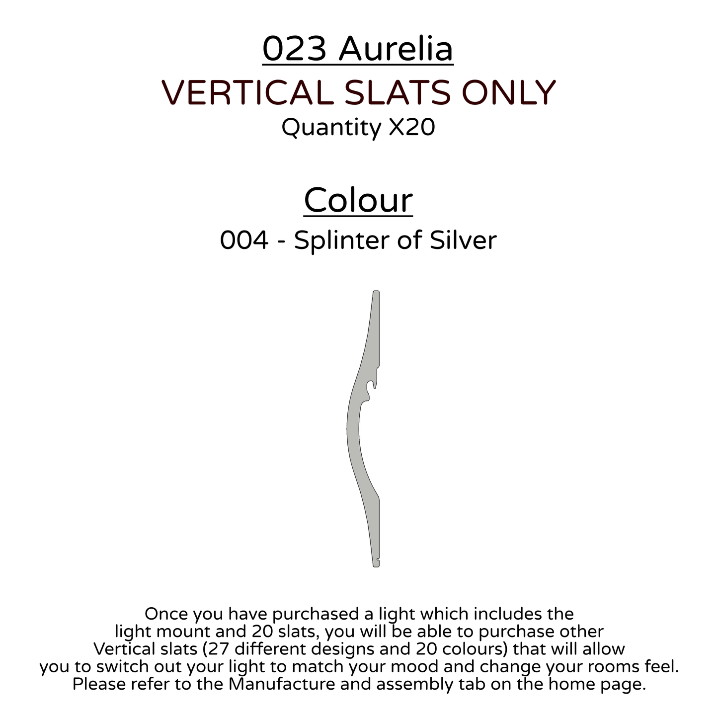 Ceiling Light - Vertical Slats - 023 Aurelia