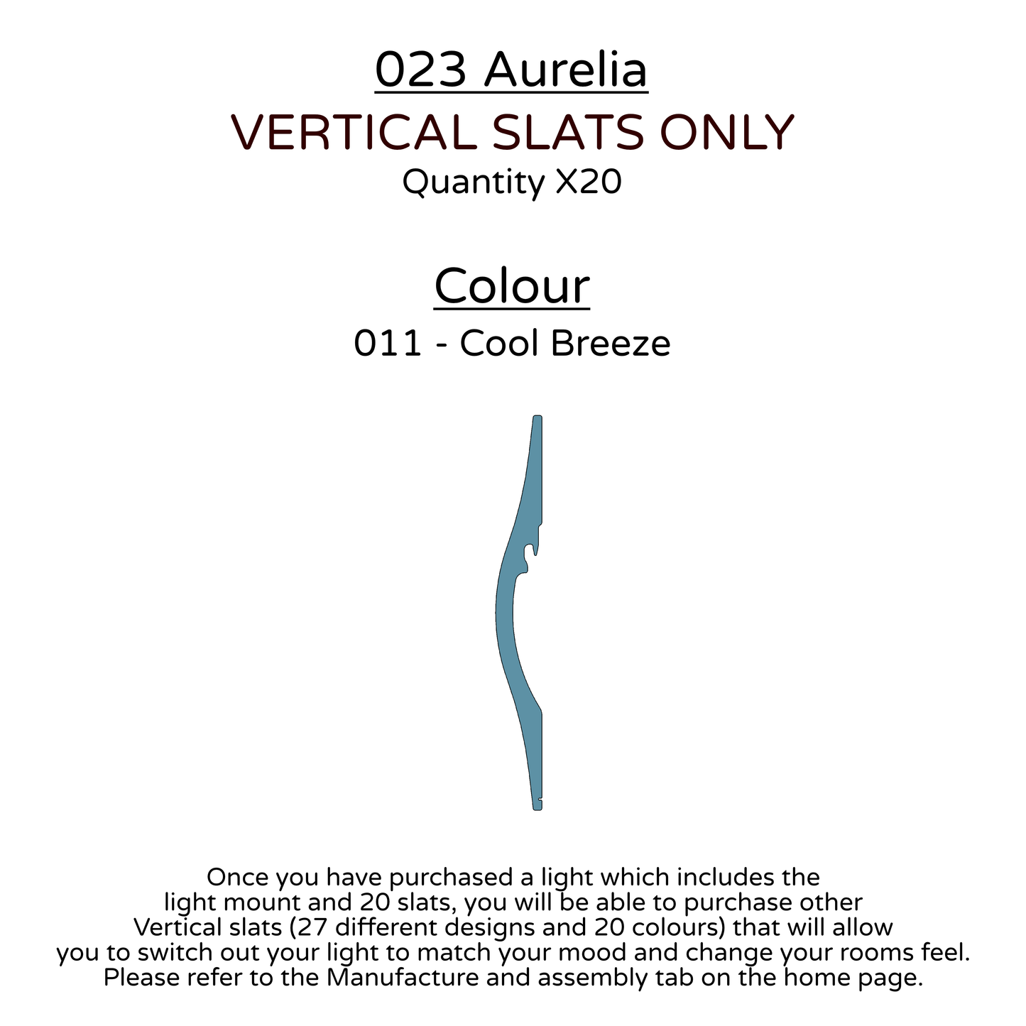 Ceiling Light - Vertical Slats - 023 Aurelia