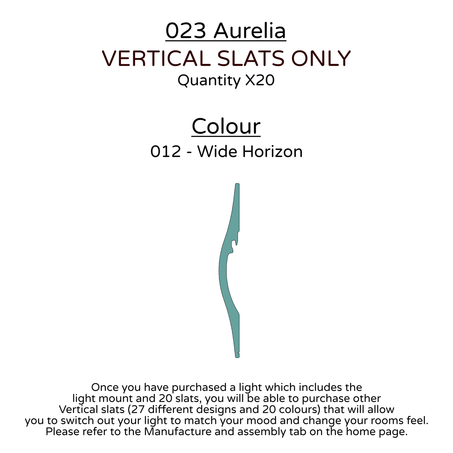 Ceiling Light - Vertical Slats - 023 Aurelia