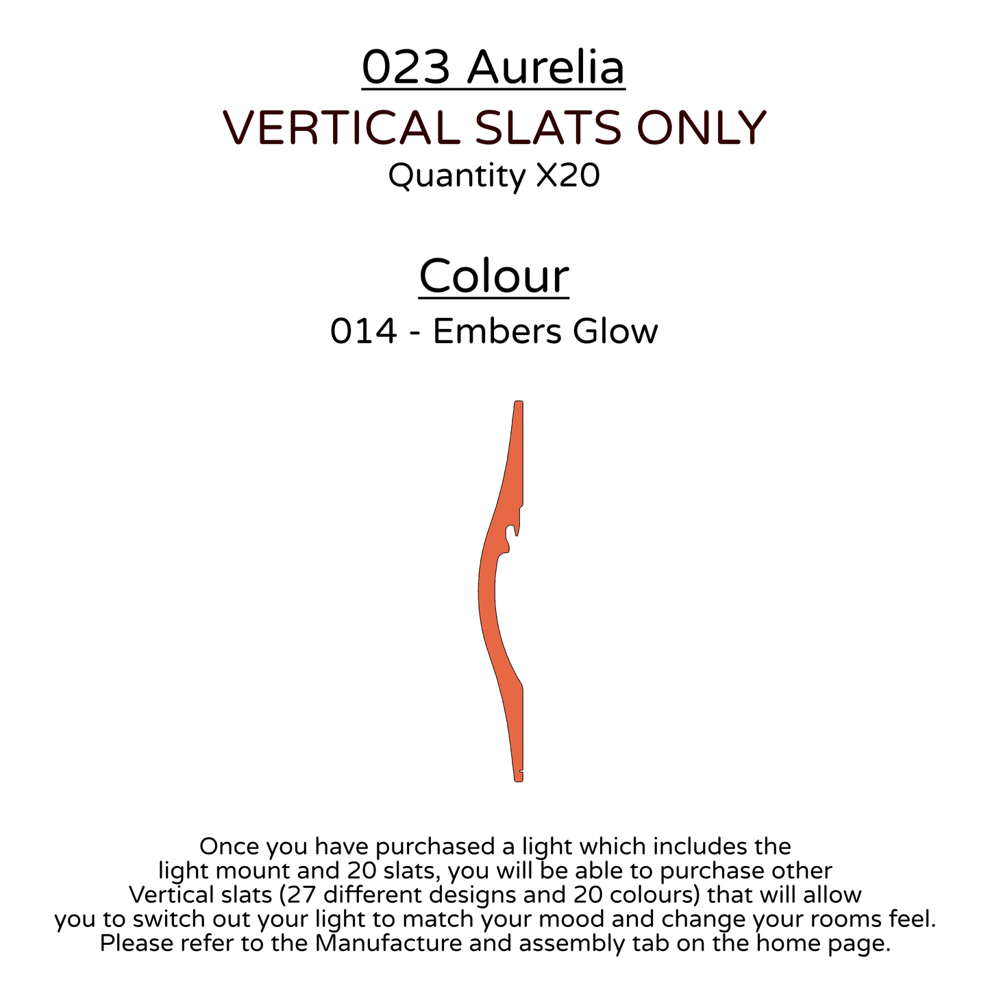 Ceiling Light - Vertical Slats - 023 Aurelia