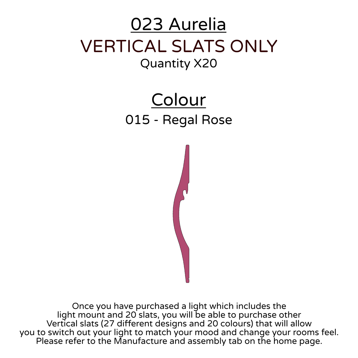 Ceiling Light - Vertical Slats - 023 Aurelia