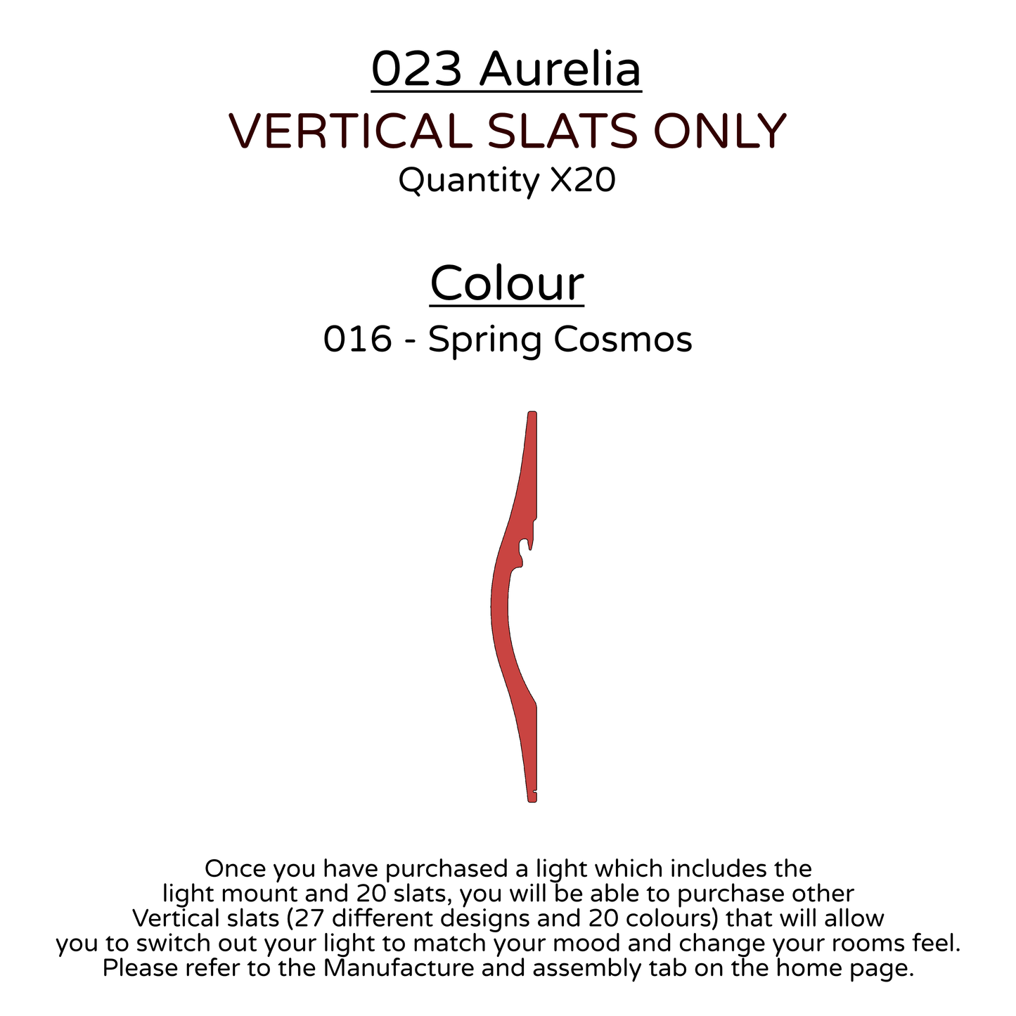 Ceiling Light - Vertical Slats - 023 Aurelia