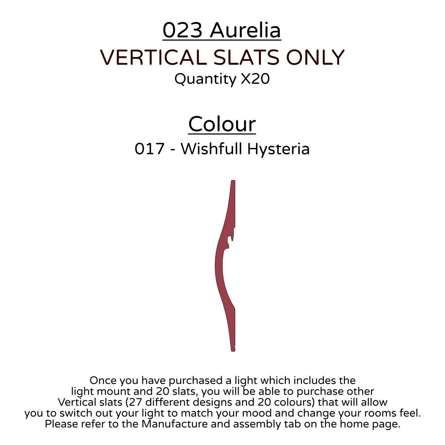 Ceiling Light - Vertical Slats - 023 Aurelia