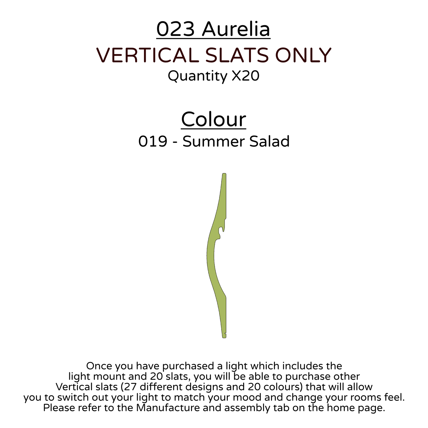 Ceiling Light - Vertical Slats - 023 Aurelia