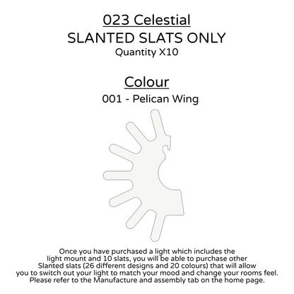 Ceiling Light - Slanted Slats - 023 Celestial