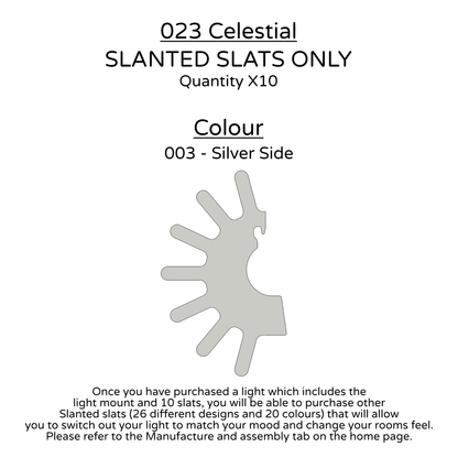 Ceiling Light - Slanted Slats - 023 Celestial