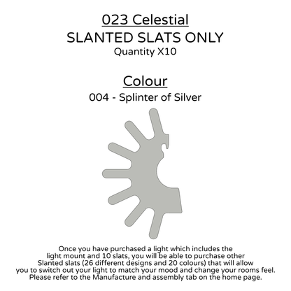 Ceiling Light - Slanted Slats - 023 Celestial