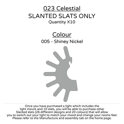 Ceiling Light - Slanted Slats - 023 Celestial