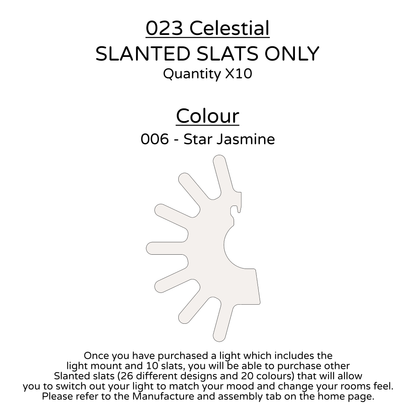 Ceiling Light - Slanted Slats - 023 Celestial