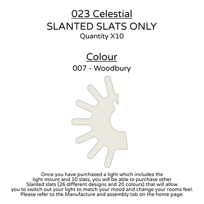 Ceiling Light - Slanted Slats - 023 Celestial