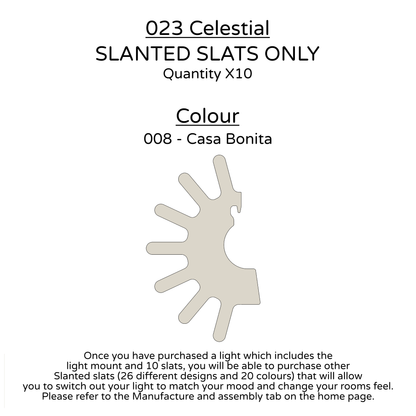 Ceiling Light - Slanted Slats - 023 Celestial