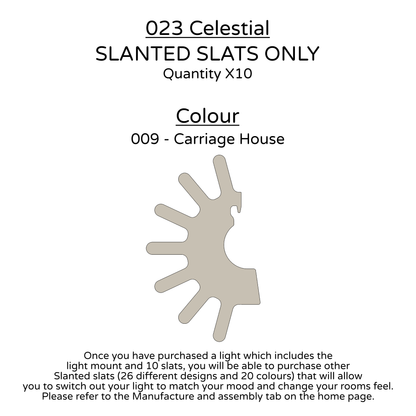 Ceiling Light - Slanted Slats - 023 Celestial
