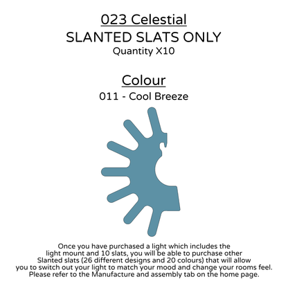Ceiling Light - Slanted Slats - 023 Celestial