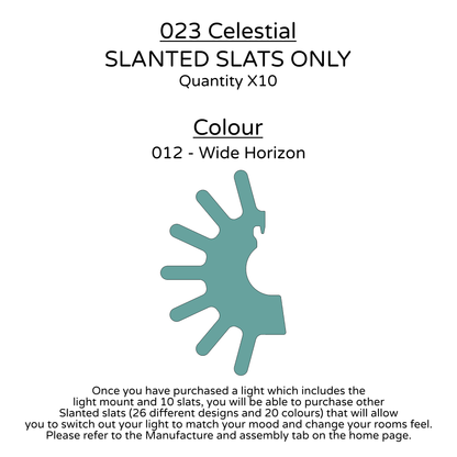 Ceiling Light - Slanted Slats - 023 Celestial