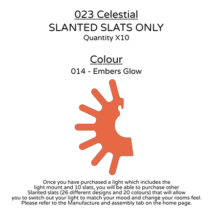 Ceiling Light - Slanted Slats - 023 Celestial