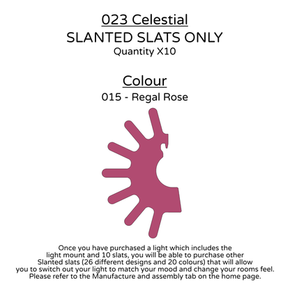 Ceiling Light - Slanted Slats - 023 Celestial