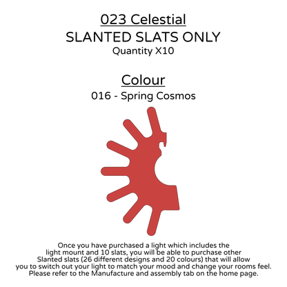 Ceiling Light - Slanted Slats - 023 Celestial