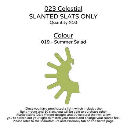 Ceiling Light - Slanted Slats - 023 Celestial