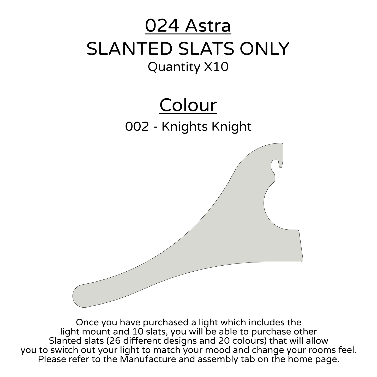 Ceiling Light - Slanted Slats - 024 Astra