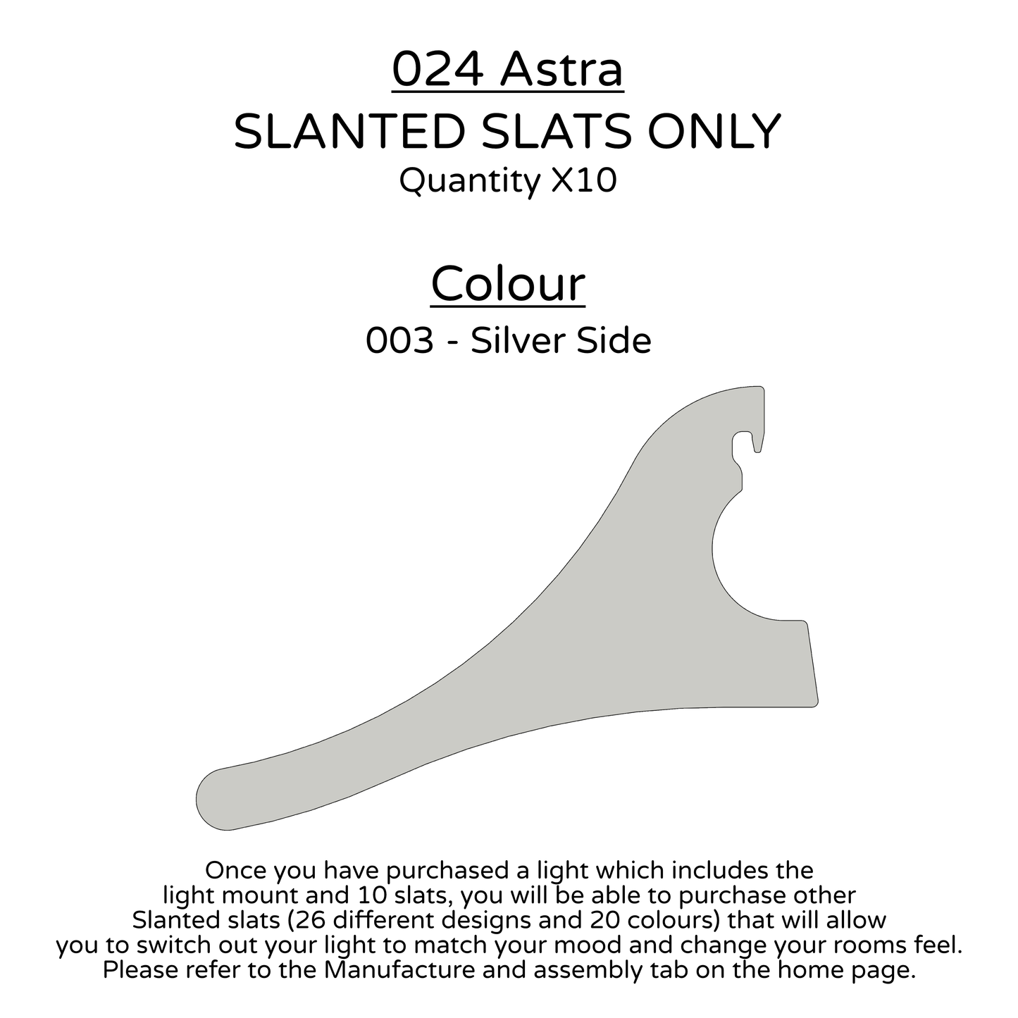 Ceiling Light - Slanted Slats - 024 Astra