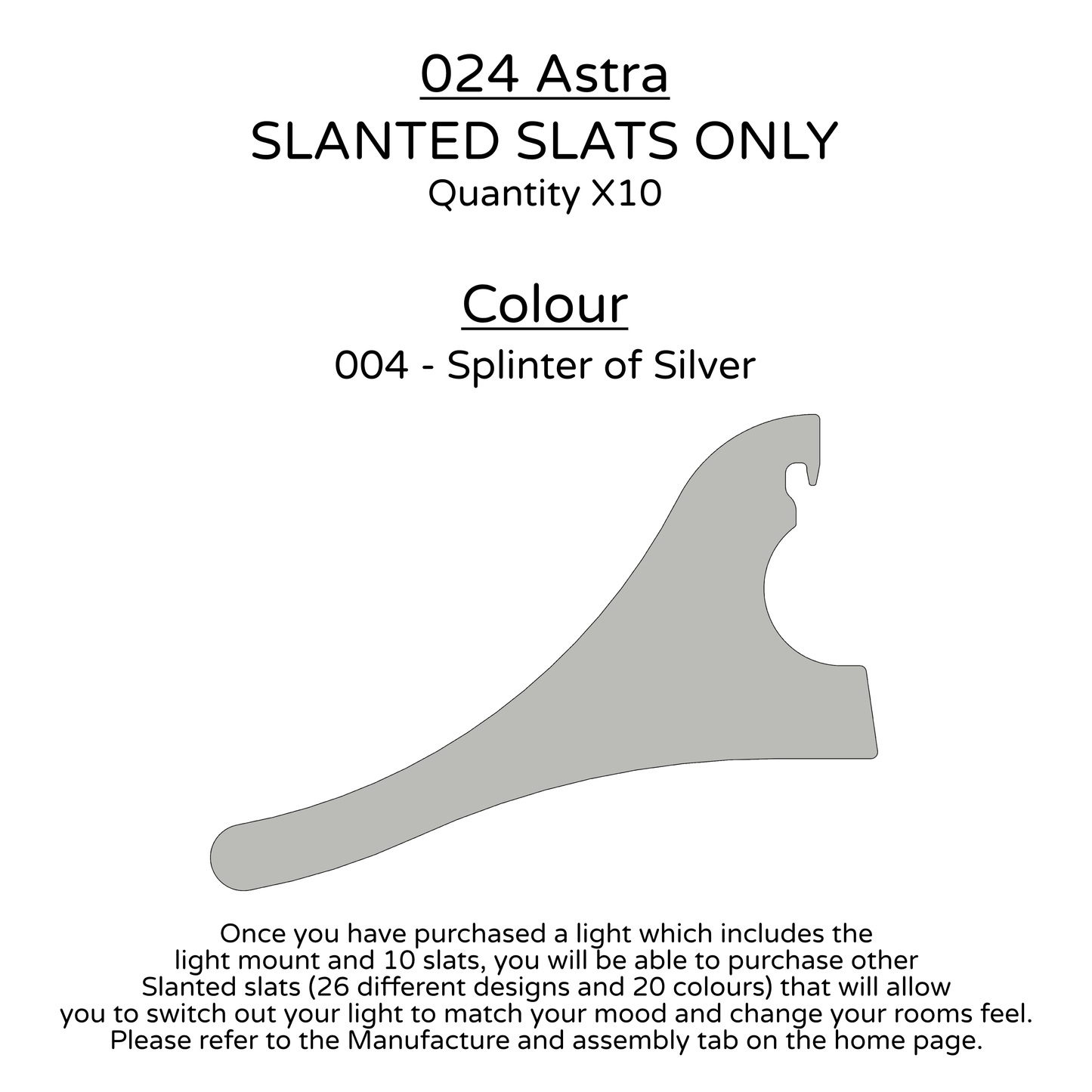 Ceiling Light - Slanted Slats - 024 Astra