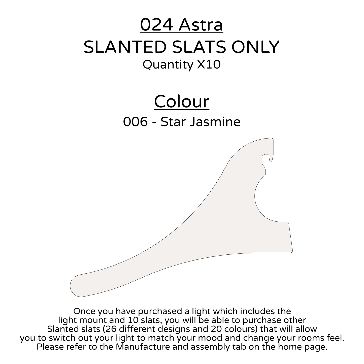 Ceiling Light - Slanted Slats - 024 Astra