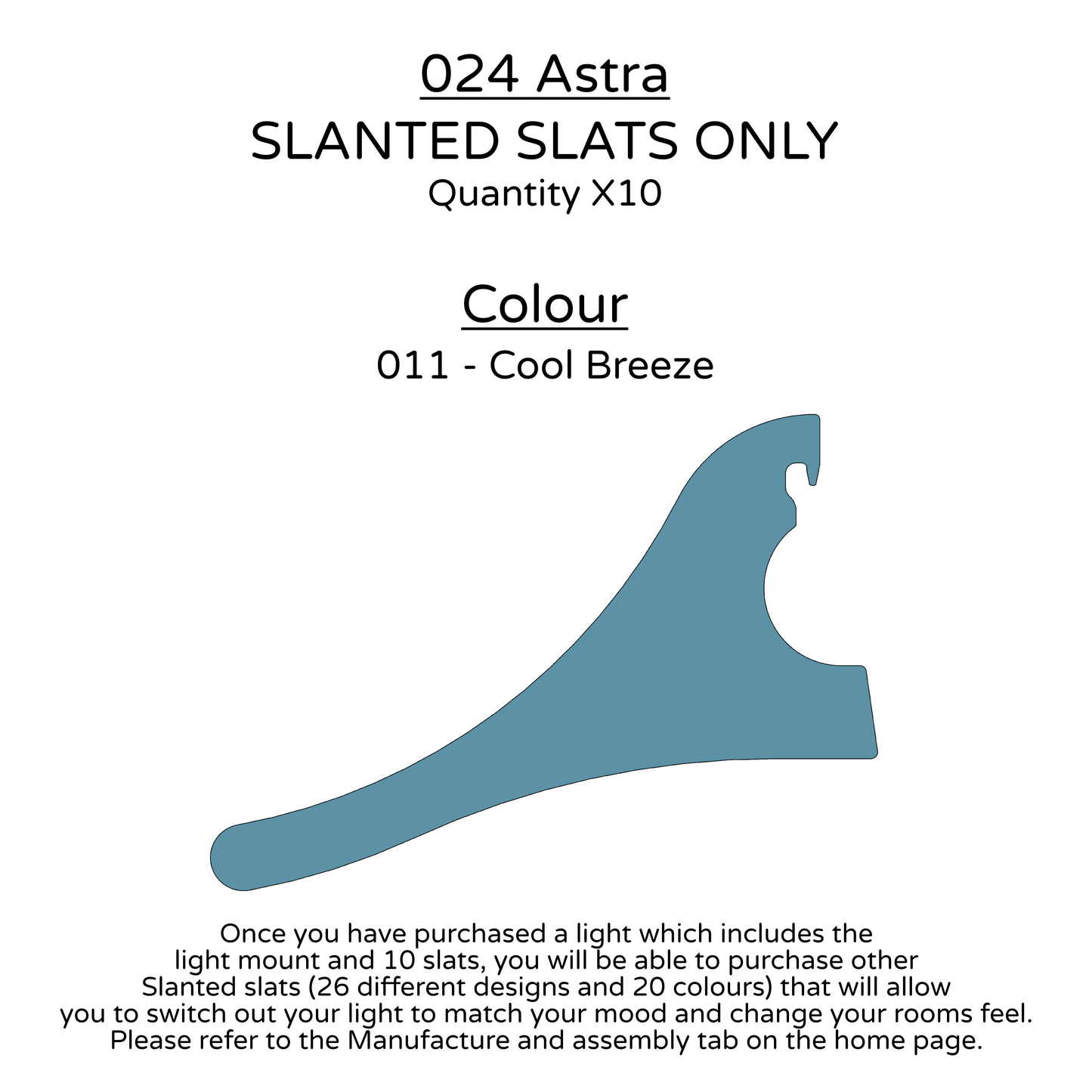 Ceiling Light - Slanted Slats - 024 Astra