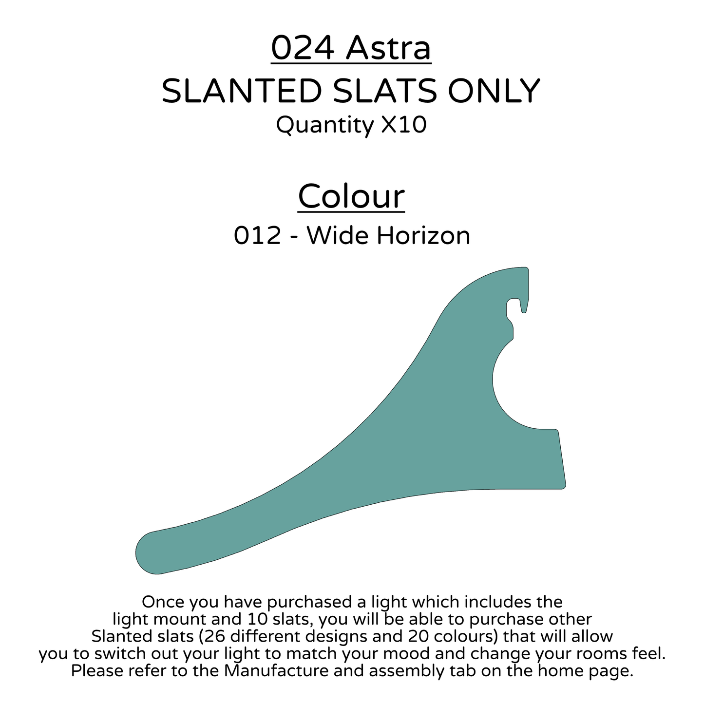 Ceiling Light - Slanted Slats - 024 Astra