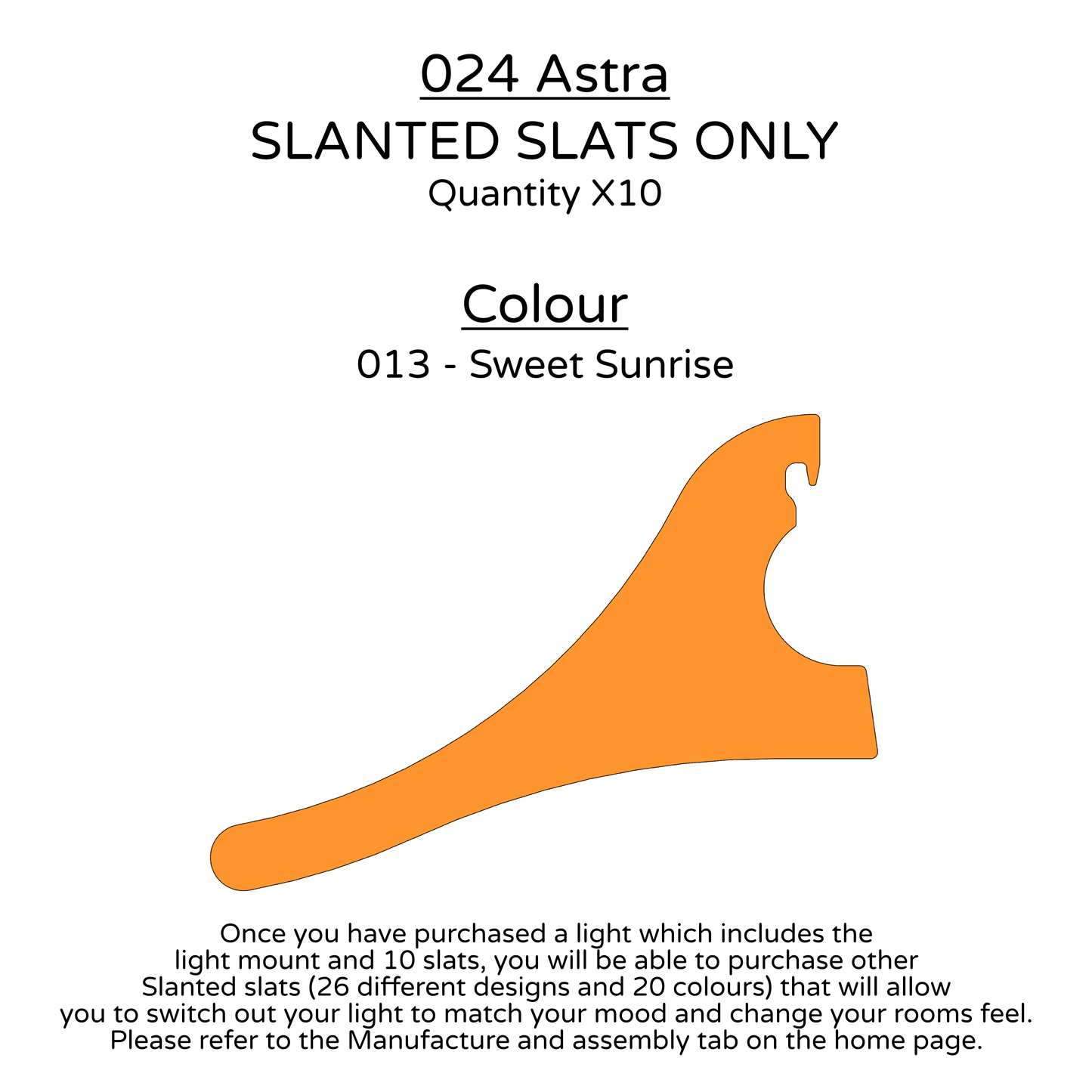 Ceiling Light - Slanted Slats - 024 Astra