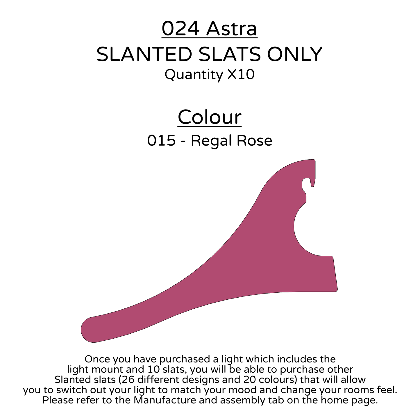 Ceiling Light - Slanted Slats - 024 Astra