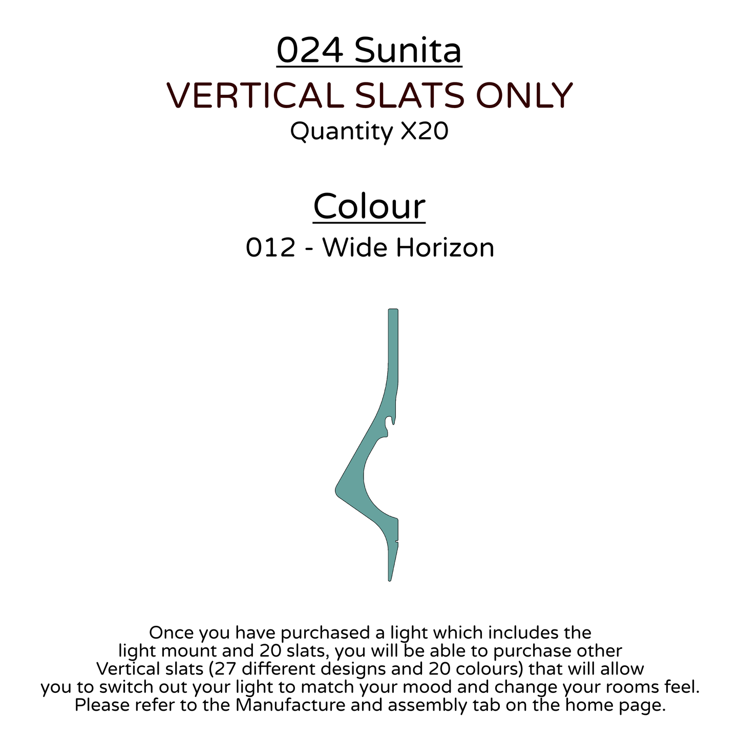 Ceiling Light - Vertical Slats - 024 Sunita