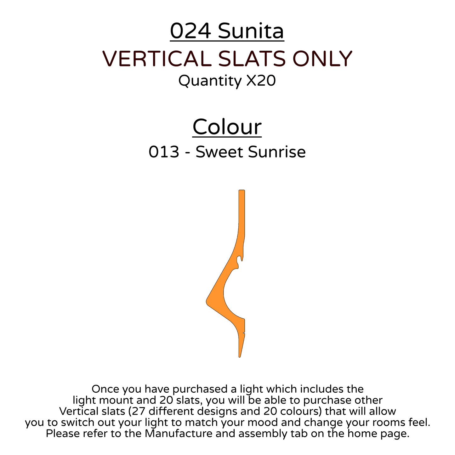 Ceiling Light - Vertical Slats - 024 Sunita