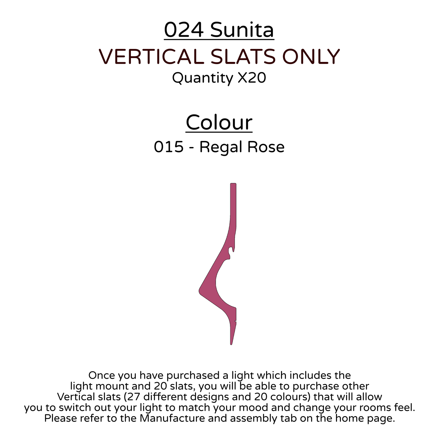 Ceiling Light - Vertical Slats - 024 Sunita