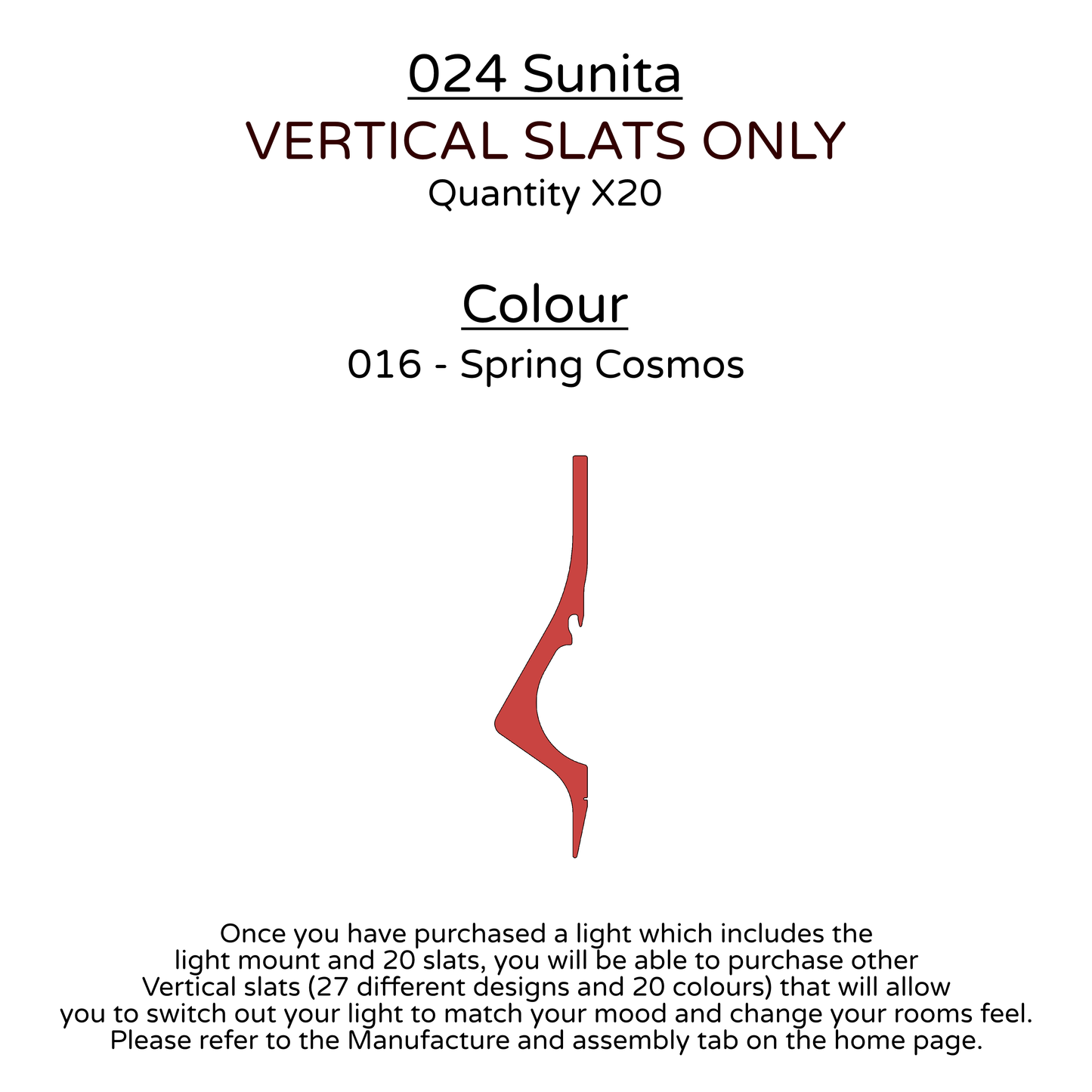 Ceiling Light - Vertical Slats - 024 Sunita