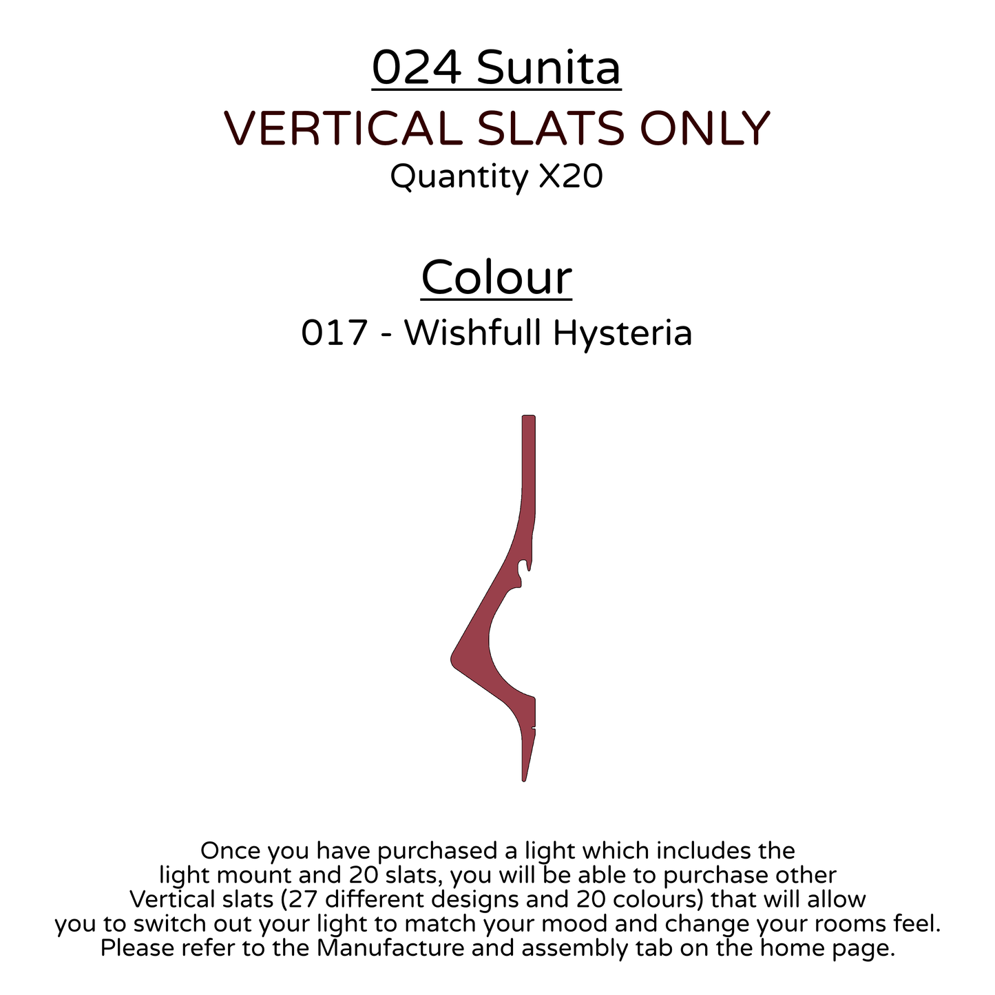 Ceiling Light - Vertical Slats - 024 Sunita