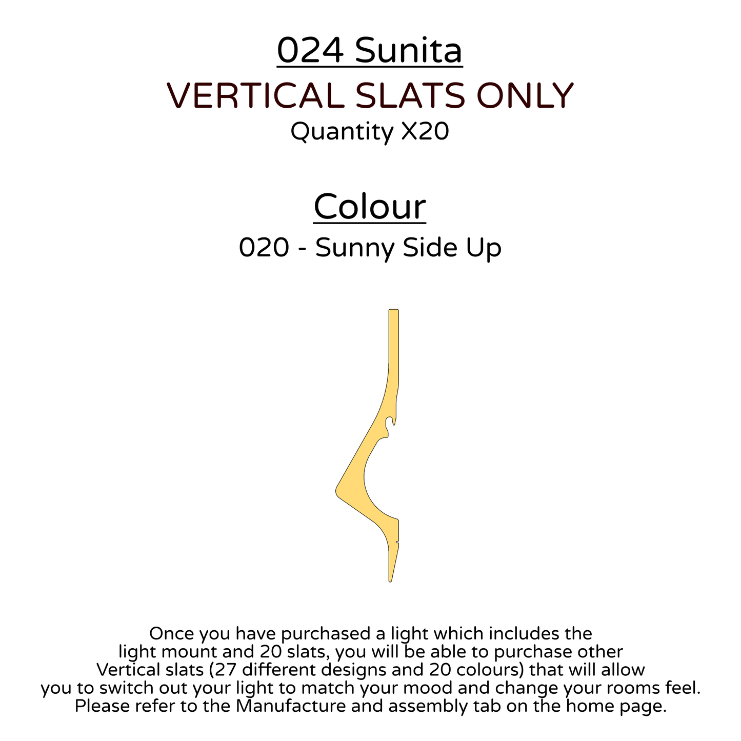 Ceiling Light - Vertical Slats - 024 Sunita