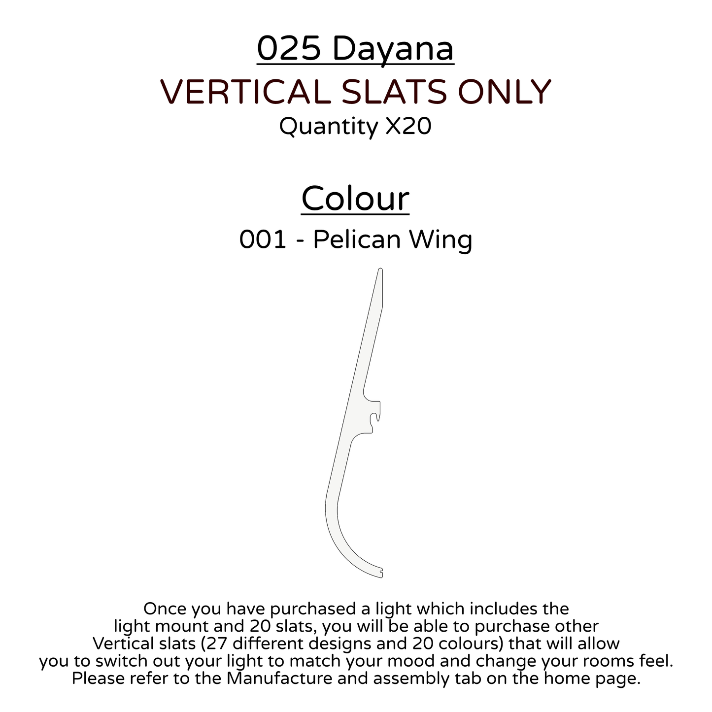 Ceiling Light - Vertical Slats - 025 Dayana