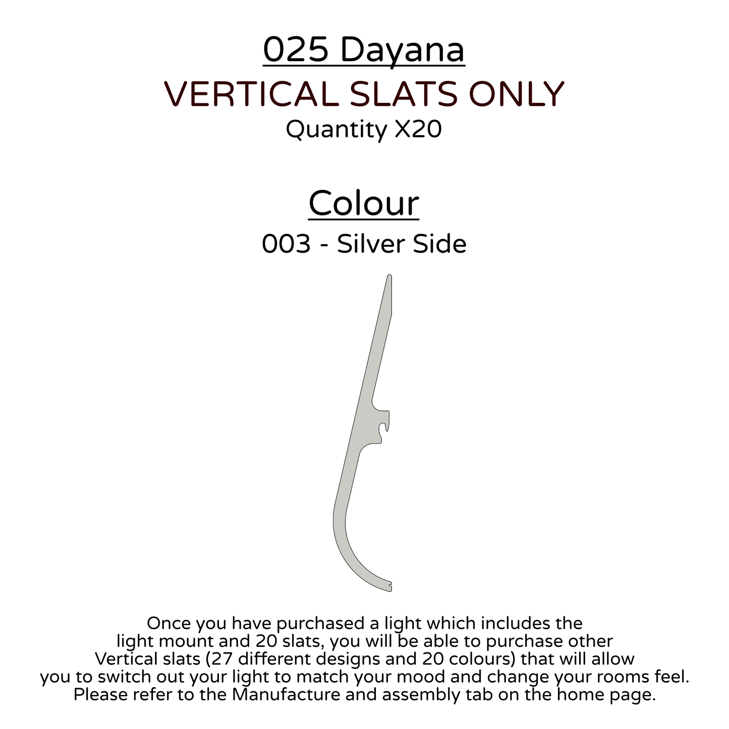 Ceiling Light - Vertical Slats - 025 Dayana