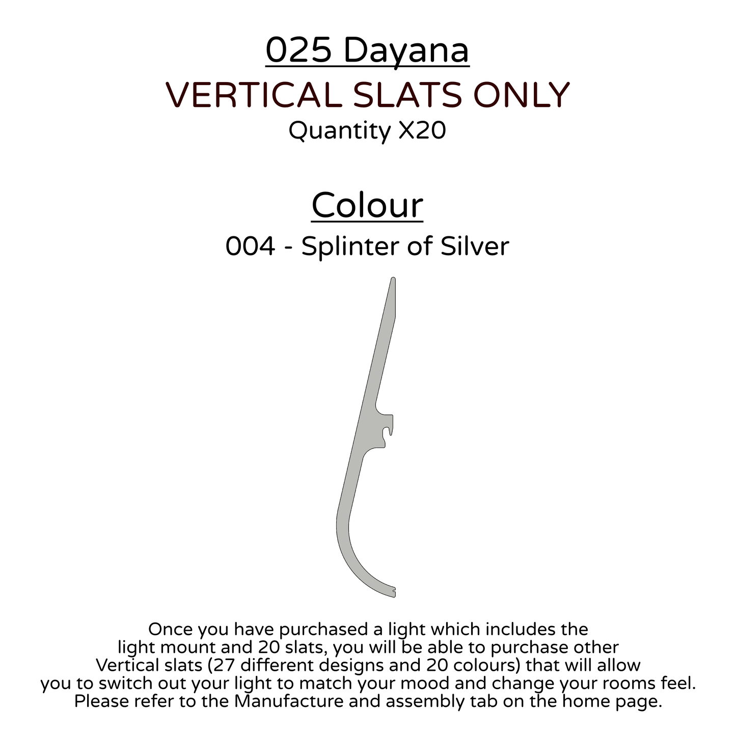 Ceiling Light - Vertical Slats - 025 Dayana