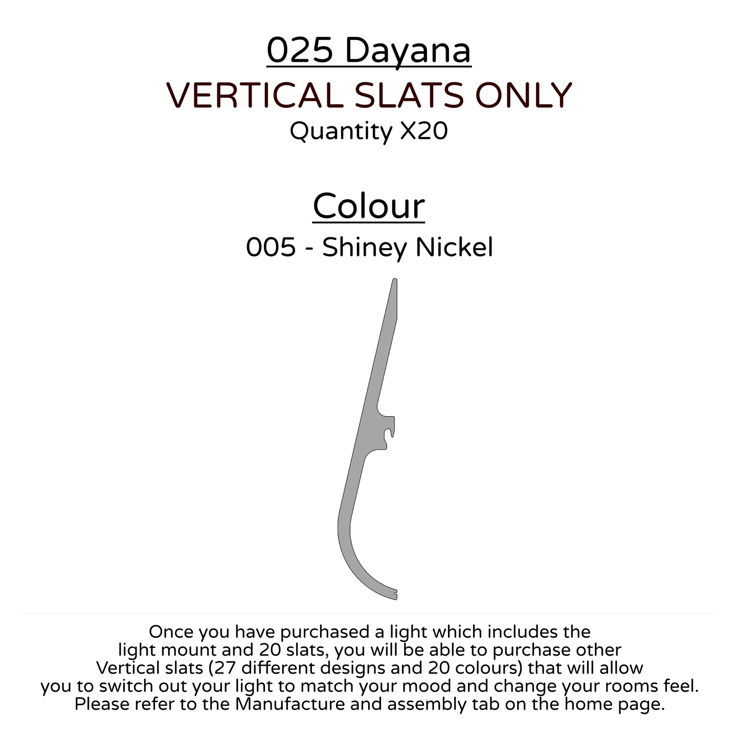 Ceiling Light - Vertical Slats - 025 Dayana