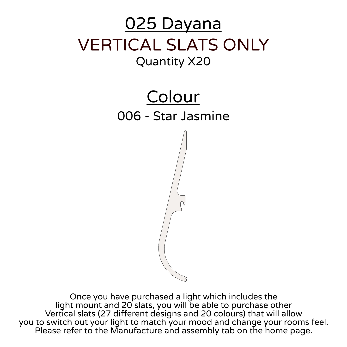 Ceiling Light - Vertical Slats - 025 Dayana