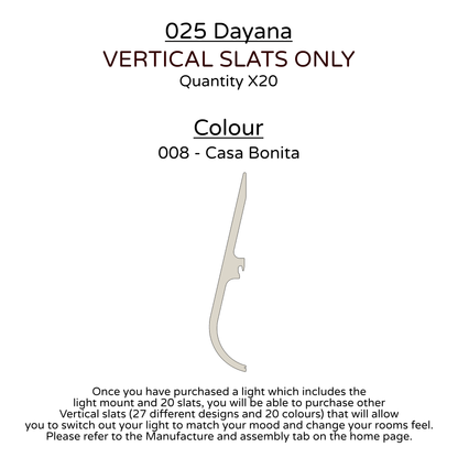 Ceiling Light - Vertical Slats - 025 Dayana